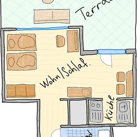 With Terrace Apartment Duisburg